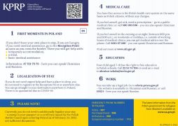 ulotka w języku angielskim