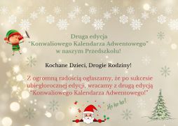 Druga edycja kalendarza adwentowego