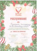 Podziękowanie za udział w akcji "Serce za odwagę"